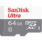 Sandisk Ultra Lite MicroSDXC UHS-I-geheugenkaart met SD-adapter 64 GB klasse 10