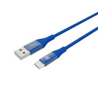 Usb-kabel Type-c, 1 Meter, Blauw iliconen - Celly Feeling