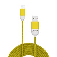 Micro-usb Kabel, Geel - Rubber - Celly Pantone