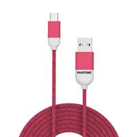 Micro-usb Kabel, Rood - Rubber - Celly Pantone