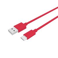 Usb-kabel Type C, 1 Meter, Rood - Pvc - Celly Procompact