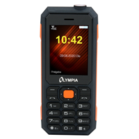 Olympia Active Outdoor 6,1 cm (2.4 Zoll) 112 g Schwarz, Orange Einsteigertelefon