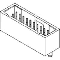 Molex 713491039 2.54mm Pitch C-Grid Header, Surface Mount, Dual Row, Vertical, Shrouded, 14 Circuits, 0.38µm Gold (Au) Se