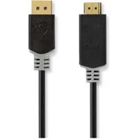 Nedis DisplayPort-Kabel | DisplayPort Male | HDMI© Connector | 4K@30Hz | Verguld | 3.0 m | Rond | PVC &Vertica