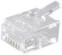 Shiverpeaks BASIC-S netwerk modulaire stekker RJ12 6-polig, 6 contacten bezet, DEC-uitvoering, vergulde contacten VE 10 BS72050-DEC-10 Stekker,