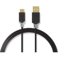 Nedis CCBW60601AT30 USB-A Male to USB-C Male USB 2.0 Cable (480 Mbps, 3m)