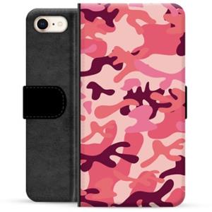 iPhone 7/8/SE (2020)/SE (2022) Premium Portemonnee Hoesje - Roze Camouflage