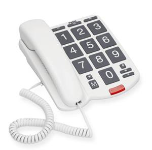 Fysic »Fysic Großtasten-Telefon FX575, weiß/grau« Kabelgebundenes Telefon