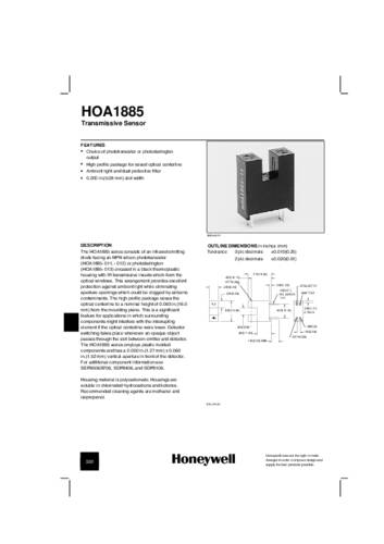 honeywellsps Honeywell HOA1885-012 MR