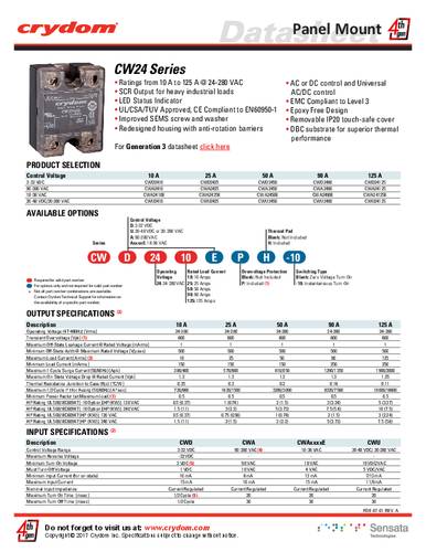Crydom CWU2425-10 CRZ SSR