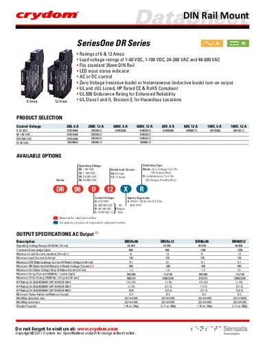 Crydom Halfgeleiderrelais DR48D06R 1 stuk(s)