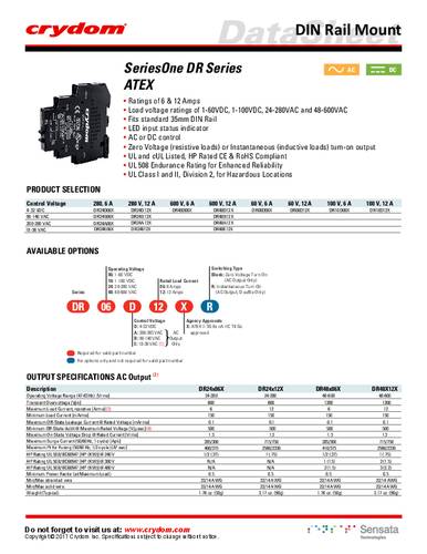Crydom Halfgeleiderrelais DR48D12X 1 stuk(s)
