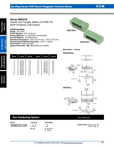 bussmannbyeaton Bussmann by Eaton Stiftleiste (Standard) EM221803V