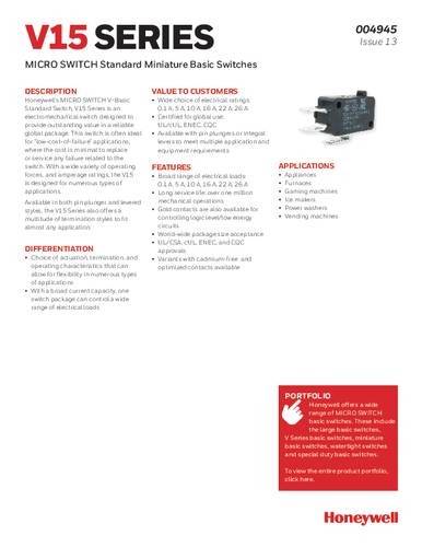 honeywellsps Honeywell V15T16-CP200-K MR
