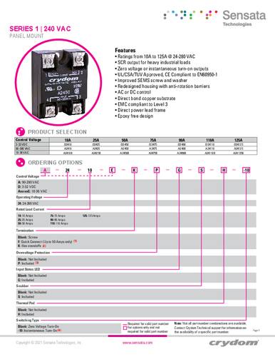 Crydom A24110-10 CRZ SSR