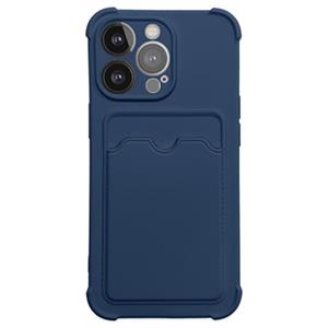 Card Armor Series iPhone 13 Pro Max Siliconen Hoesje - Navy Blauw