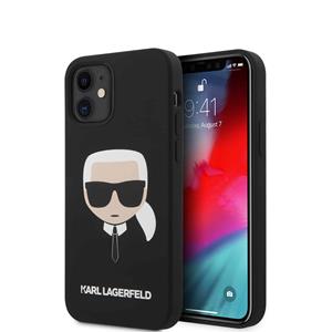 Karl Lagerfeld Karl Siliconen Backcase hoesje iPhone 12 Mini Zwart