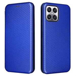 Honor X8 Flip Case - Koolstofvezel - Blauw