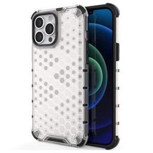 Honeycomb Armored iPhone 14 Pro Max Hybrid Hoesje - Doorzichtig