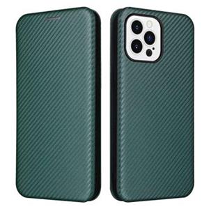 iPhone 14 Pro Max Flip Case - Koolstofvezel - Groen