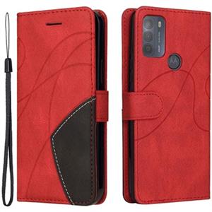 Bi-Color Series Motorola Moto G50 Wallet Case - Rood