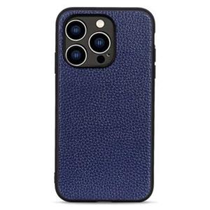 Elegante iPhone 14 Pro Leren Case - Blauw