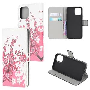 Style Series iPhone 13 Mini Portemonnee Hoesje - Roze Bloemen