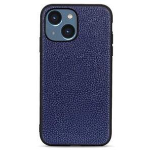 Elegante iPhone 14 Max Leren Case - Blauw