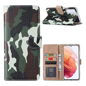 Fonu Boekmodel hoesje Camouflage Samsung A12