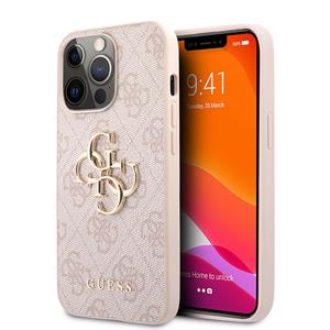 Guess 4G Metal Logo Back Cover für das iPhone 13 Pro - Rosa / Gold
