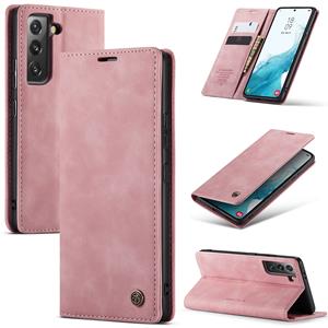 CaseMe Samsung S22 hoesje - Retro Boekmodel Roze