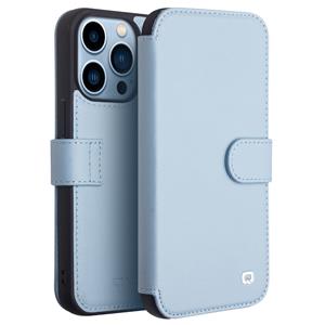 Qialino Leren iPhone 13 Pro Max Boekmodel hoesje - Blauw