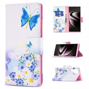 Wonder Series Samsung Galaxy S22 Ultra 5G Wallet Case - Blauwe vlinder