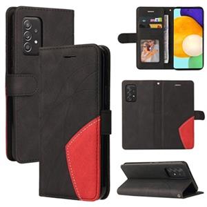 Bi-Color Series Samsung Galaxy A52 5G Wallet Case - Zwart