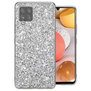 Glitter Series Samsung Galaxy A42 5G Hybrid Case - Zilver