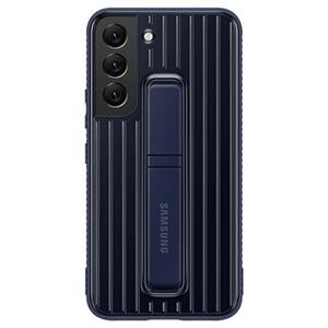 Samsung Galaxy S22 Beschermende Staande Hoes - Marineblauw