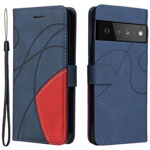 Bi-Color Series Google Pixel 6 Wallet Case - Blauw