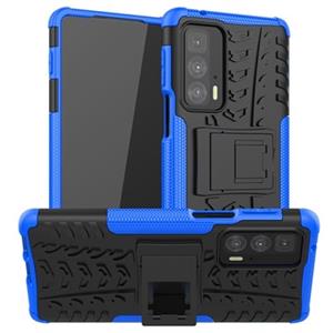 Anti-Slip Motorola Edge 20 Pro Hybrid Hoesje - Blauw / Zwart