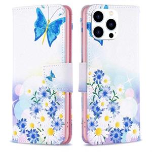 Wonder Series iPhone 14 Pro Wallet Case - Blauwe vlinder