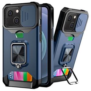 Multifunctionele 4-in-1 iPhone 13 Hybrid Case - Marineblauw