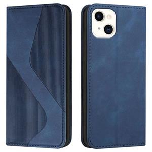 Business Style iPhone 13 Portefeuille Hoesje - Blauw