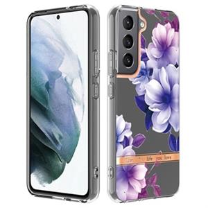 Flower Series Samsung Galaxy S22 5G TPU Case - Paars Begonia