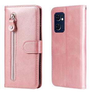 Fonu.nl Fonu Wallet hoesje met rits Oppo A76 - Oppo A96 - Roségoud