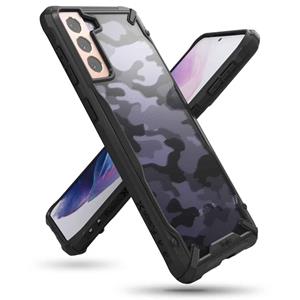 Ringke Fusion Design Backcase hoesje Samsung S21 Plus Zwart Camo