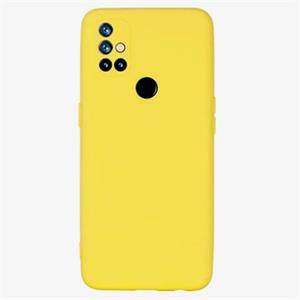 OnePlus Nord N10 5G rubberen plastic behuizing - geel