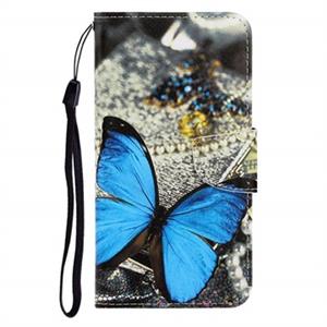 Style Series Samsung Galaxy Note20 Ultra Wallet Case - Blauw Vlinder