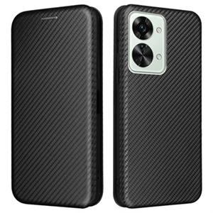 OnePlus Nord 2T Flip Case - Koolstofvezel - Zwart