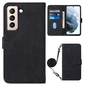 Line Series Samsung Galaxy S22 5G Wallet Case - Zwart