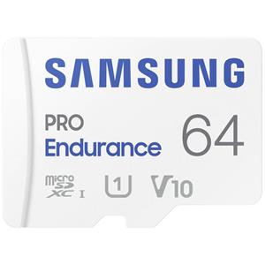 Samsung PRO Endurance microSDXC-kaart 64 GB Class 10, UHS-Class 1 4K-video-ondersteuning, Incl. SD-adapter, Schokbestendig