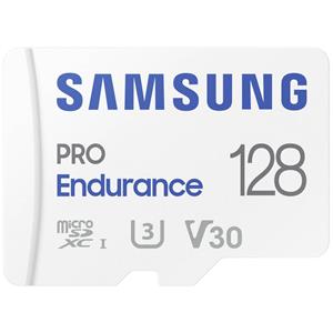 Samsung PRO Endurance microSDXC-kaart 128 GB Class 10, UHS-Class 3, v30 Video Speed Class 4K-video-ondersteuning, Incl. SD-adapter, Schokbestendig